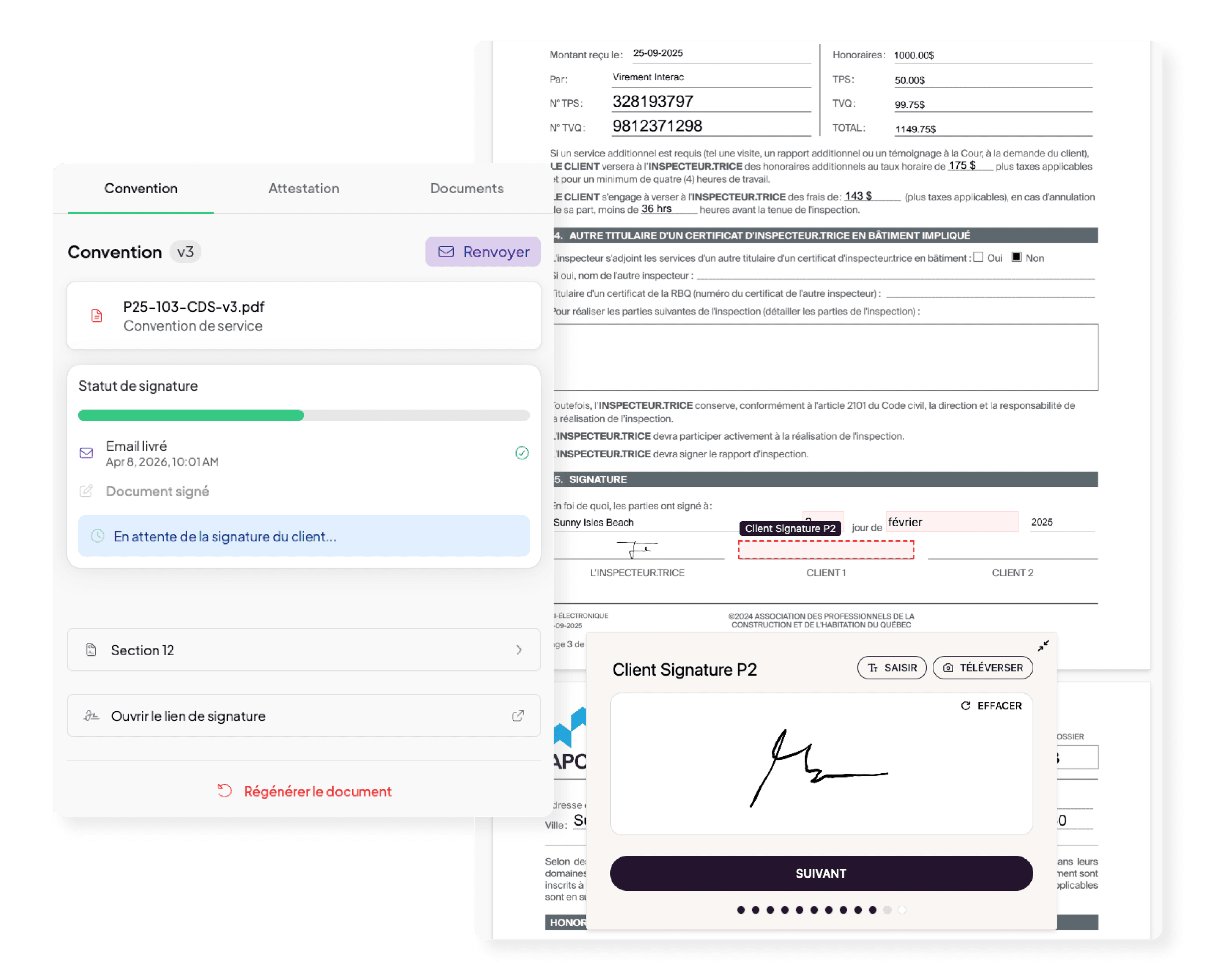 Signez et suivez chaque document au même endroit